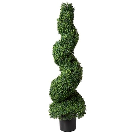 Nature Spring 50-inch Spiral Faux Boxwood Topiary Tree